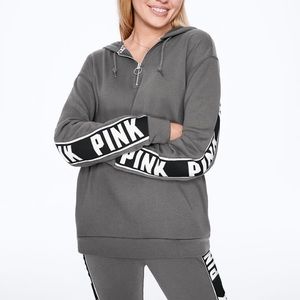 VS PINK Campus Half Zip Oversized Pullover Large